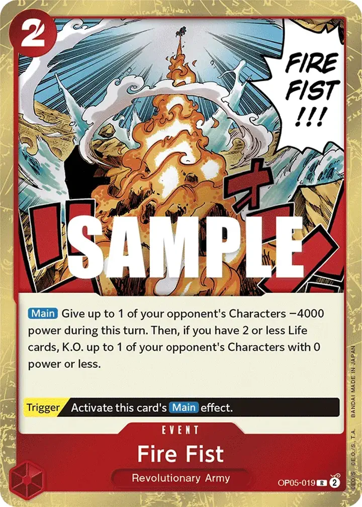 Fire Fist (OP05-019) Single: One Piece Awakening of the New Era Einzelkarte