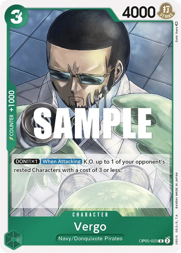Vergo (OP05-023) Single: One Piece Awakening of the New Era Einzelkarte