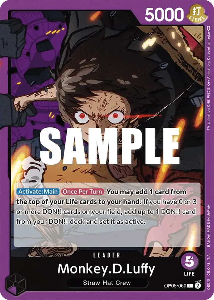 Monkey.D.Luffy (OP05-060) (V.1) Single: One Piece Awakening of the New Era Einzelkarte