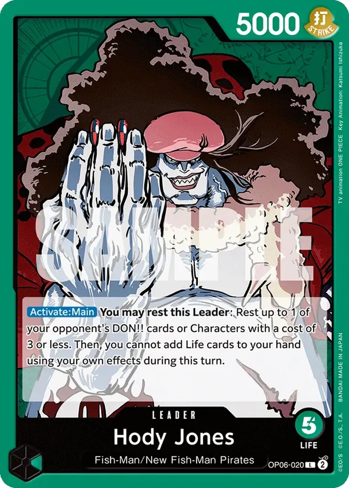 Hody Jones (OP06-020) (V.1) Single: One Piece Wings of the Captain Einzelkarte