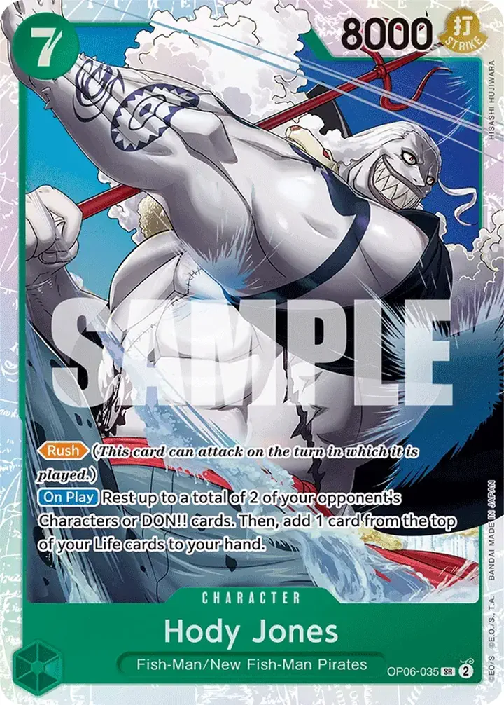 Hody Jones (OP06-035) (V.1) Single: One Piece Wings of the Captain Einzelkarte