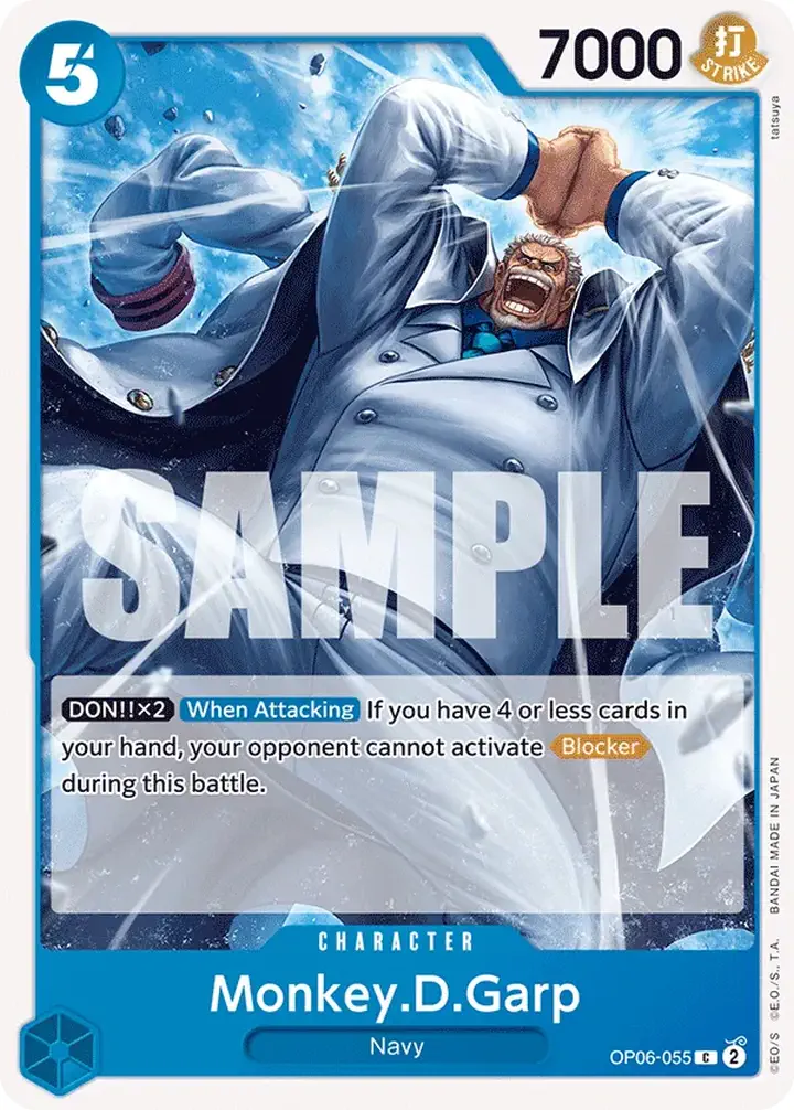 Monkey.D.Garp (OP06-055) Single: One Piece Wings of the Captain Einzelkarte