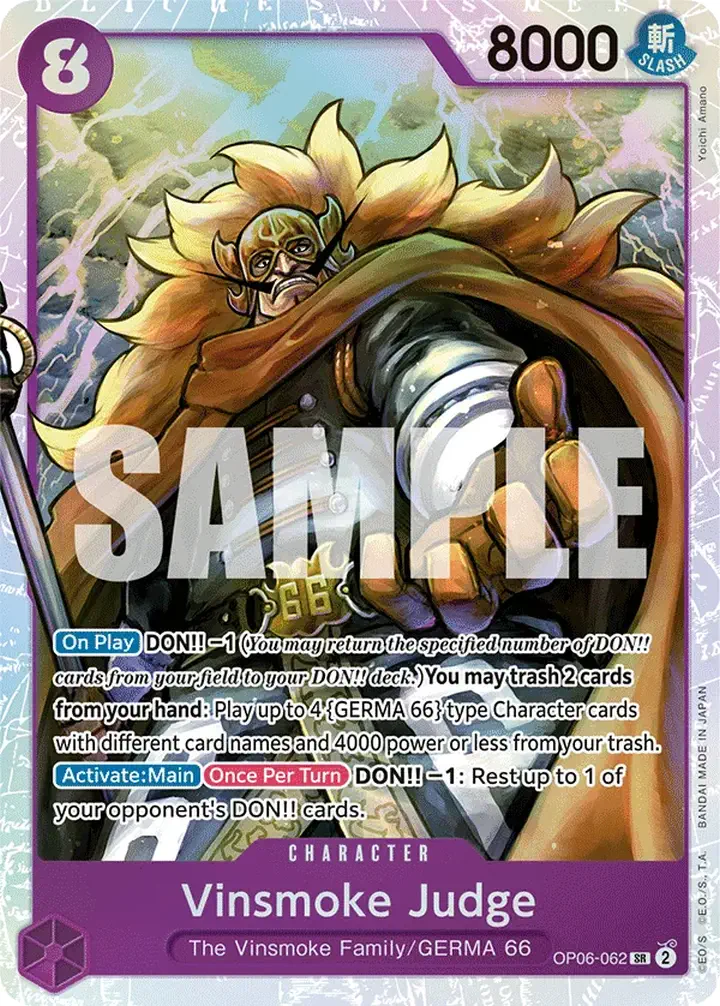 Vinsmoke Judge (OP06-062) (V.1) Single: One Piece Wings of the Captain Einzelkarte
