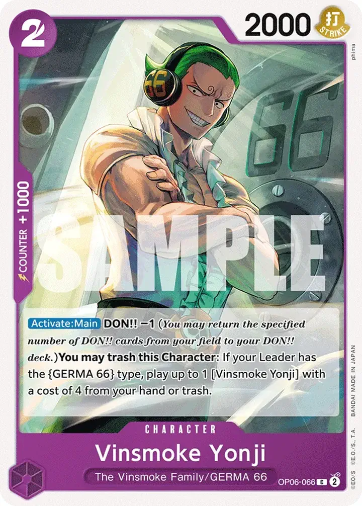 Vinsmoke Yonji (OP06-066) Single: One Piece Wings of the Captain Einzelkarte