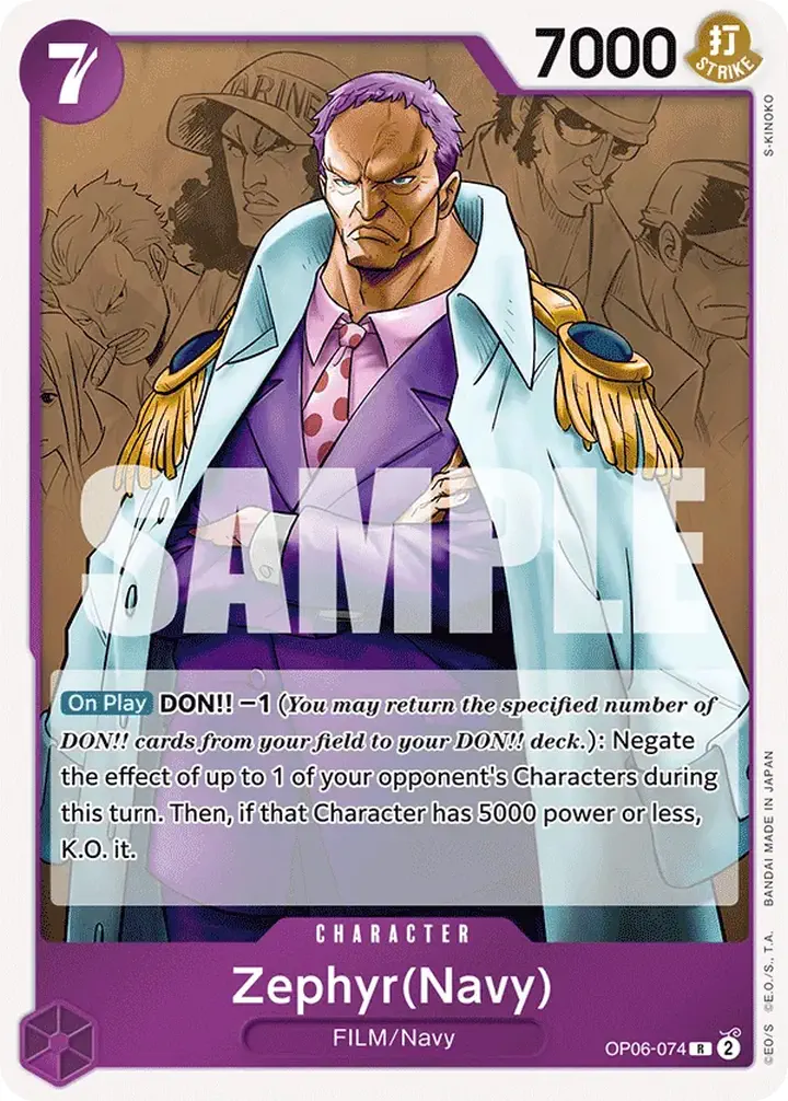 Zephyr (Navy) (OP06-074) Single: One Piece Wings of the Captain Einzelkarte