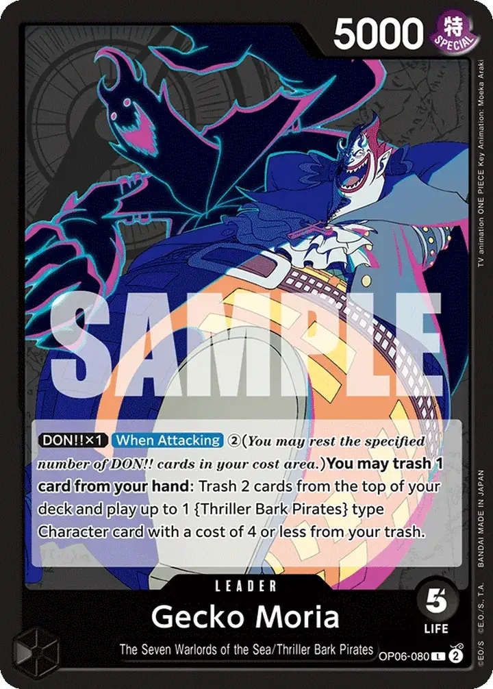Gecko Moria (OP06-080) (V.1) Single: One Piece Wings of the Captain Einzelkarte