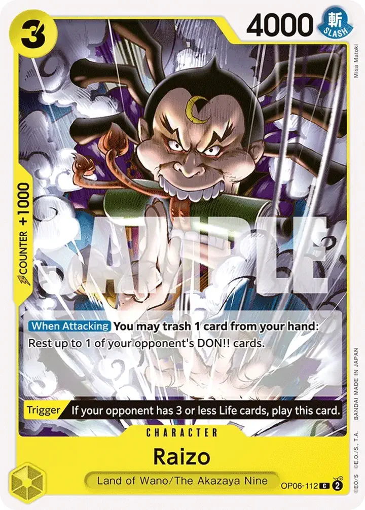 Raizo (OP06-112) Single: One Piece Wings of the Captain Einzelkarte