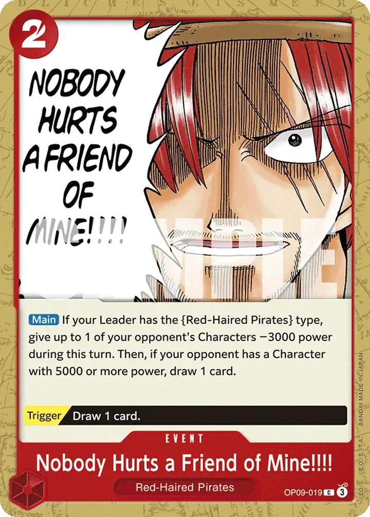 Nobody Hurts a Friend of Mine!!!! (OP09-019)