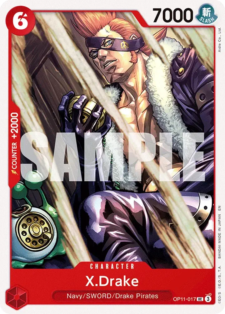 X.Drake (OP11-017) Single: One Piece A Fist of Divine Speed Einzelkarte