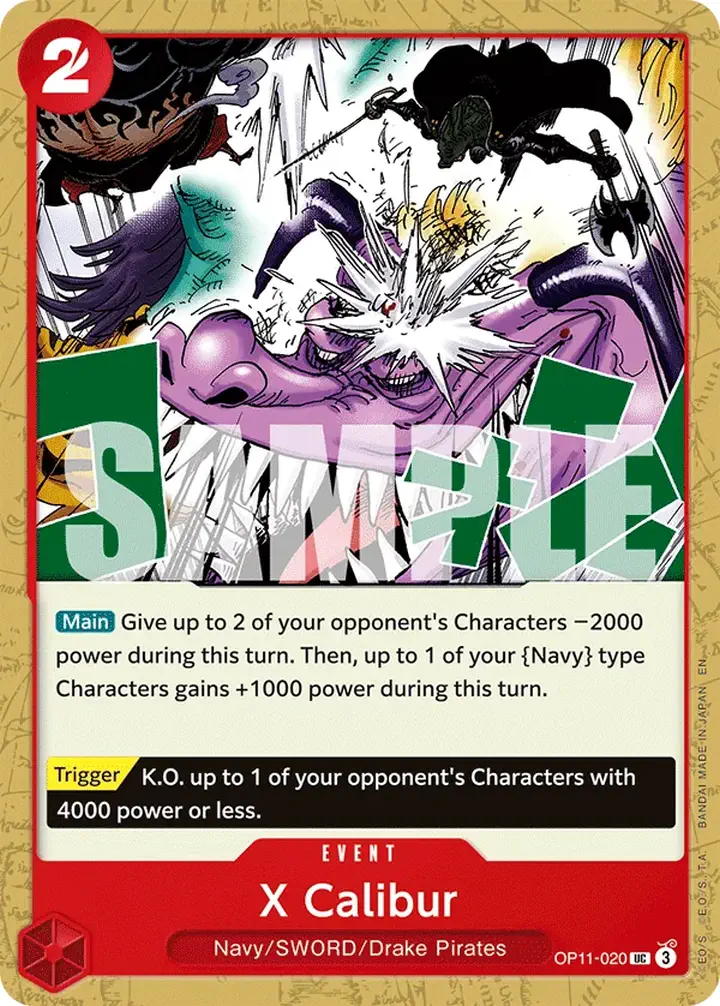 X Calibur (OP11-020) Single: One Piece A Fist of Divine Speed Einzelkarte