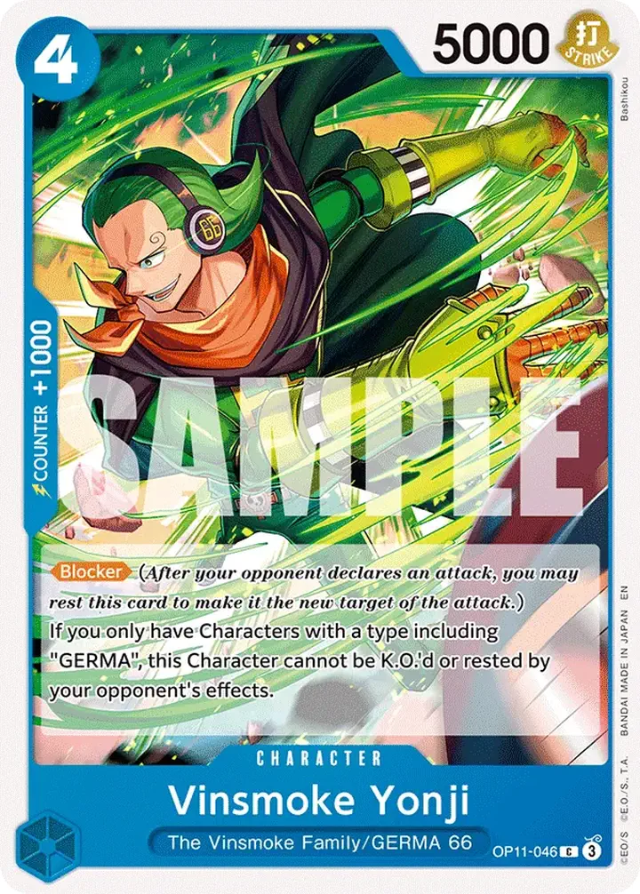 Vinsmoke Yonji (OP11-046) Single: One Piece A Fist of Divine Speed Einzelkarte