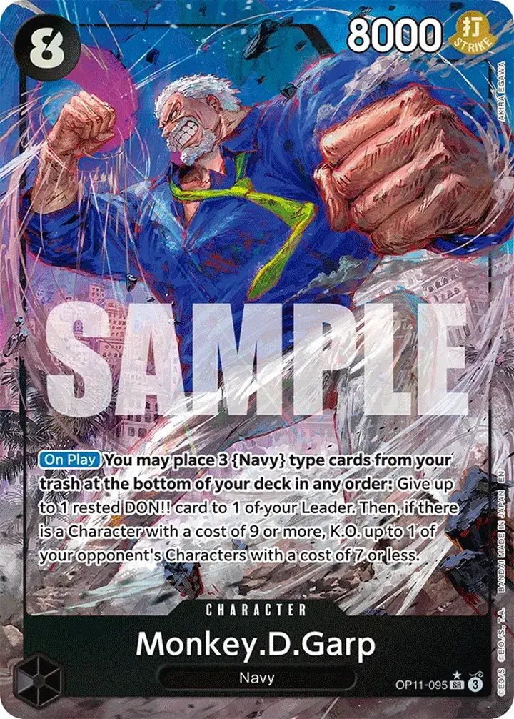 Monkey.D.Garp (OP11-095) (V.2) Single: One Piece A Fist of Divine Speed Einzelkarte