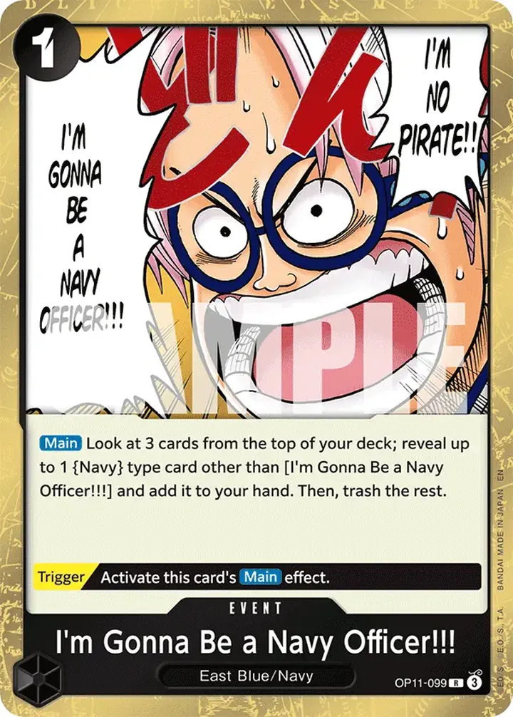 I'm Gonna Be a Navy Officer!!! (OP11-099) Single: One Piece A Fist of Divine Speed Einzelkarte