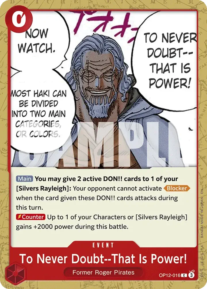 To Never Doubt--That Is Power! (OP12-016) Single: One Piece Legacy of the Master Einzelkarte