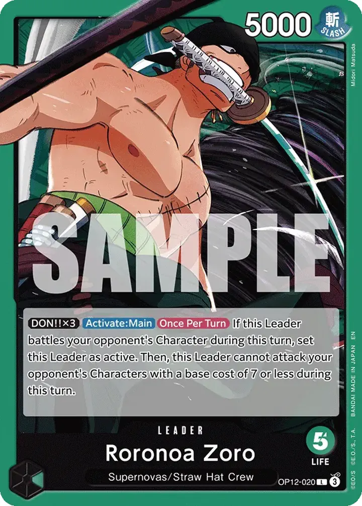 Roronoa Zoro (OP12-020) (V.1) Single: One Piece Legacy of the Master Einzelkarte