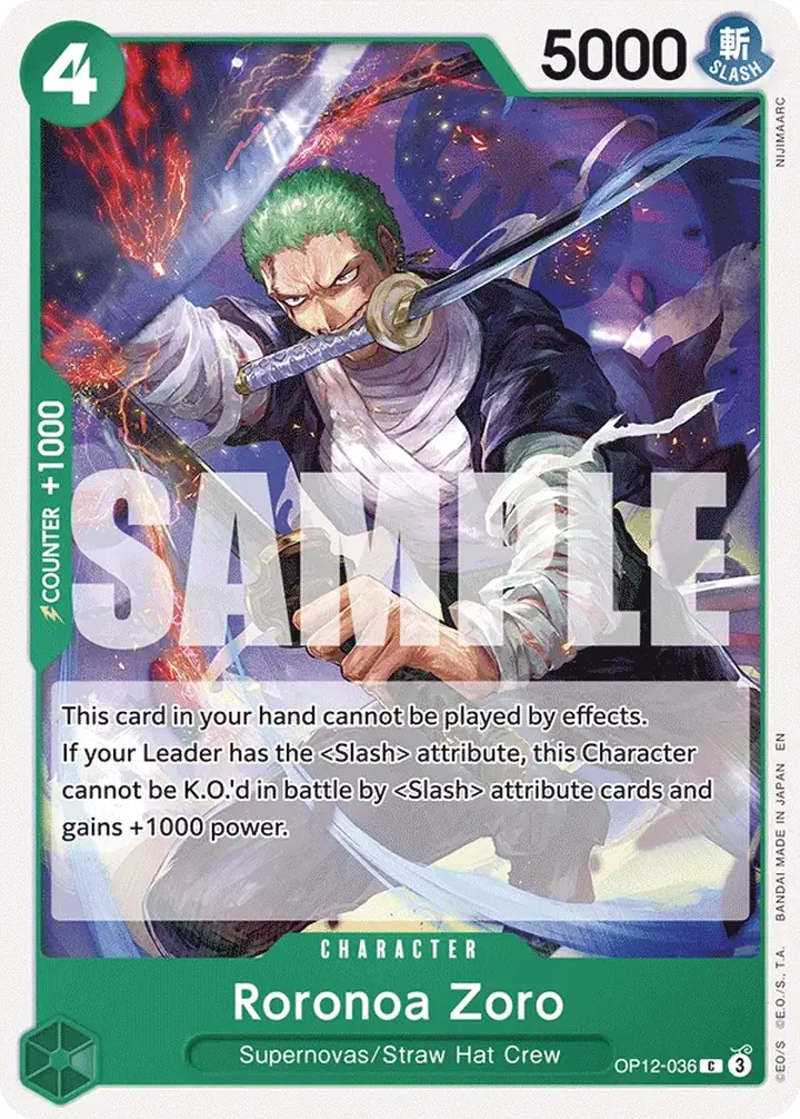 Roronoa Zoro (OP12-036) Single: One Piece Legacy of the Master Einzelkarte
