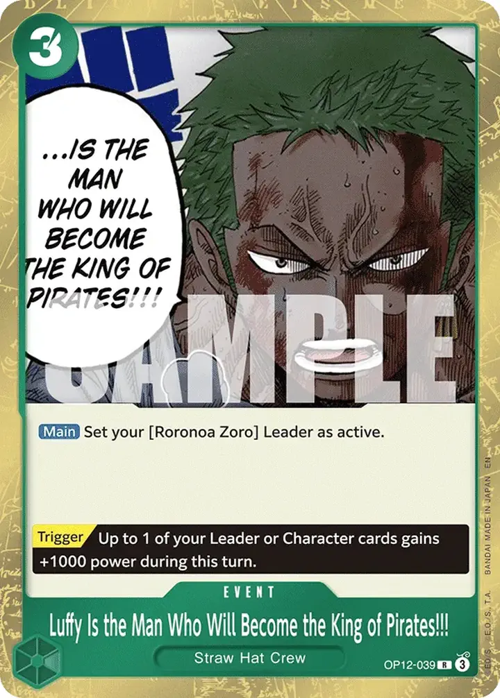 Luffy Is the Man Who Will Become the King of Pirates!!! (OP12-039) Single: One Piece Legacy of the Master Einzelkarte
