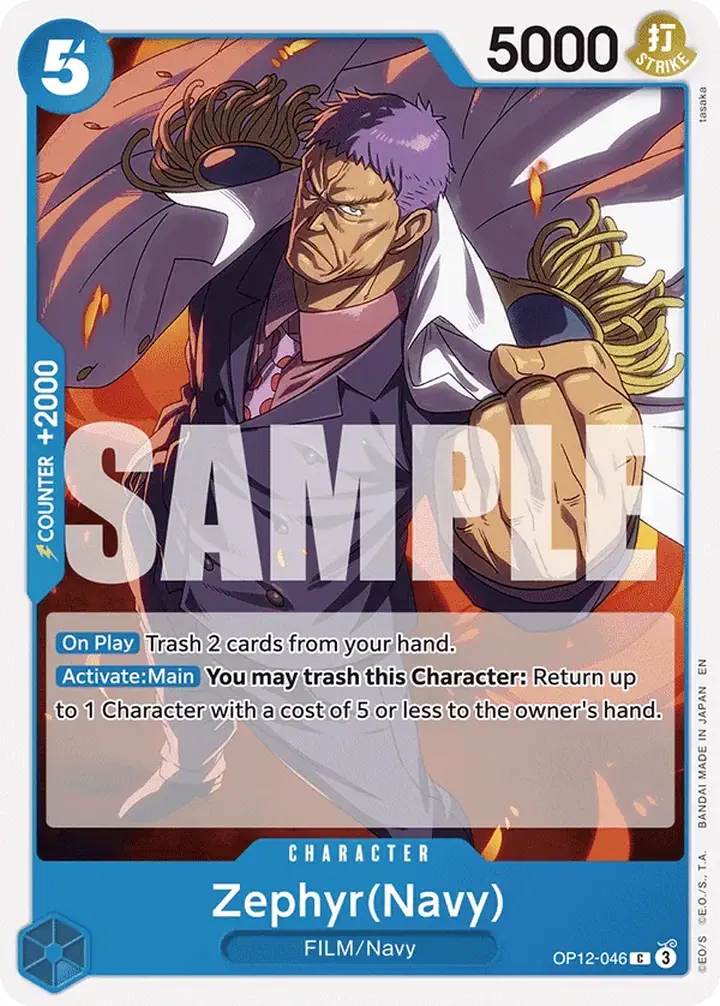 Zephyr(Navy) (OP12-046) Single: One Piece Legacy of the Master Einzelkarte