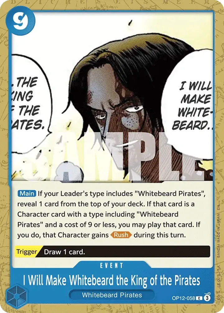 I Will Make Whitebeard the King of the Pirates (OP12-058) Single: One Piece Legacy of the Master Einzelkarte