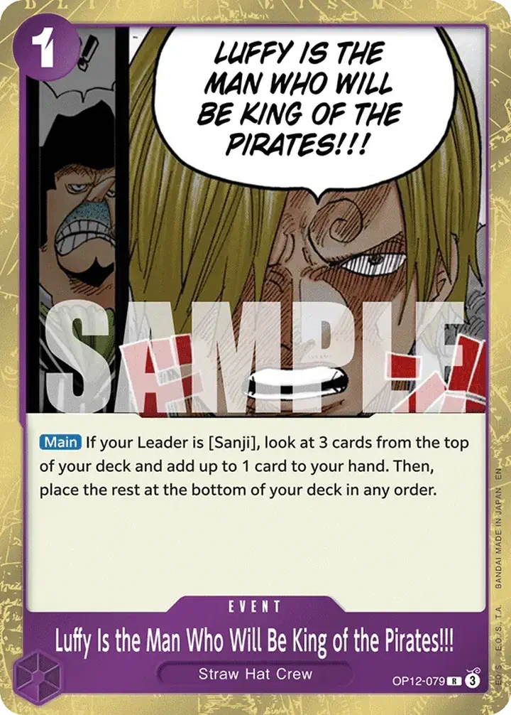 Luffy Is the Man Who Will Be King of the Pirates!!! (OP12-079) Single: One Piece Legacy of the Master Einzelkarte