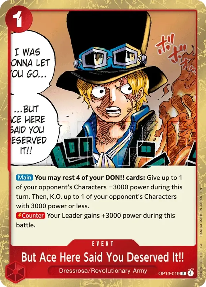 But Ace Here Said You Deserved It!! (OP13-019)