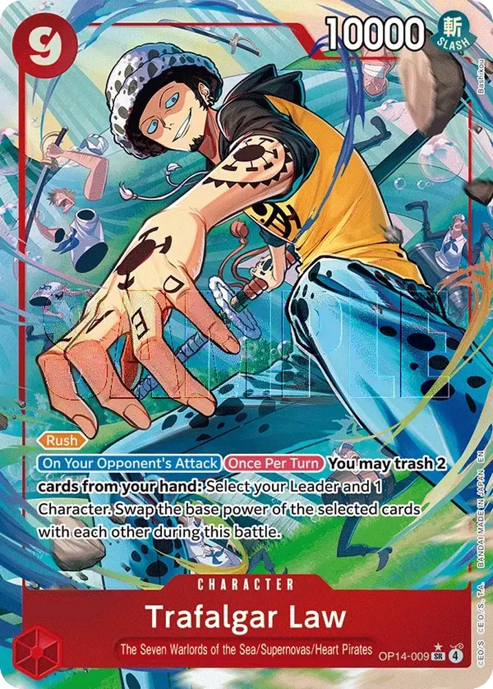 Trafalgar Law (OP14-009) (V.2) Single: One Piece The Azure Sea's Seven Einzelkarte