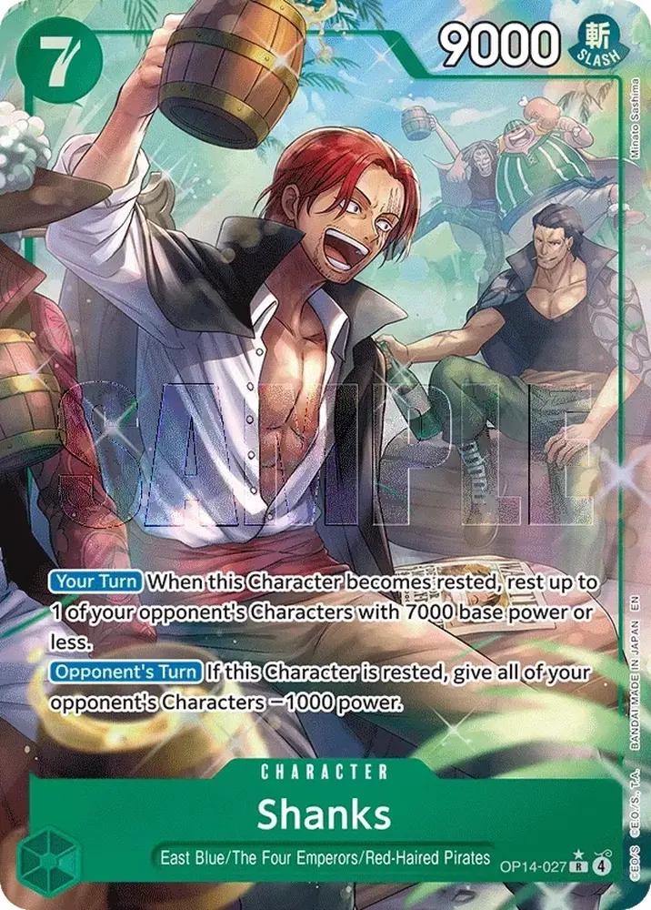 Shanks (OP14-027) (V.2) Single: One Piece The Azure Sea's Seven Einzelkarte