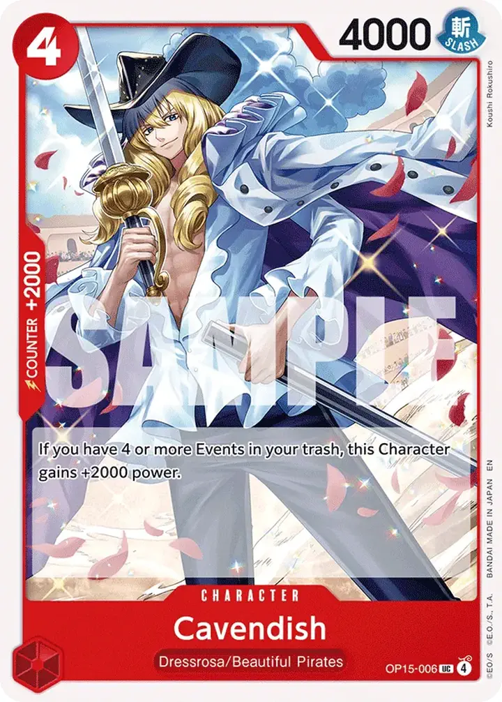 Cavendish (OP15-006) Single: One Piece Adventure on Kami’s Island Einzelkarte
