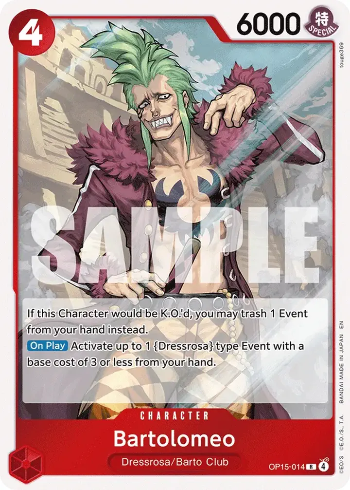 Bartolomeo (OP15-014) Single: One Piece Adventure on Kami’s Island Einzelkarte