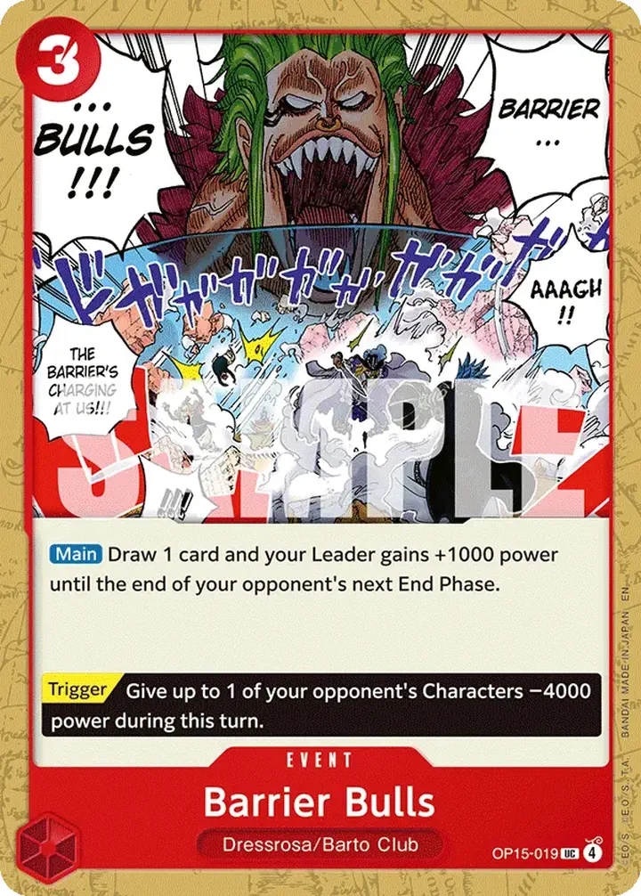 Barrier Bulls (OP15-019) Single: One Piece Adventure on Kami’s Island Einzelkarte