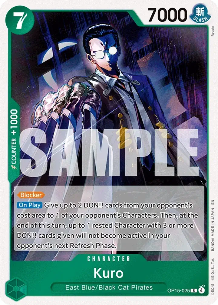 Kuro (OP15-025) (V.1) Single: One Piece Adventure on Kami’s Island Einzelkarte