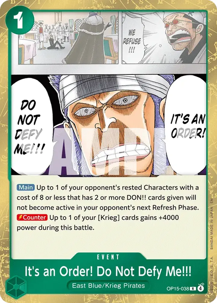 It's an Order! Do Not Defy Me!!! (OP15-038) Single: One Piece Adventure on Kami’s Island Einzelkarte