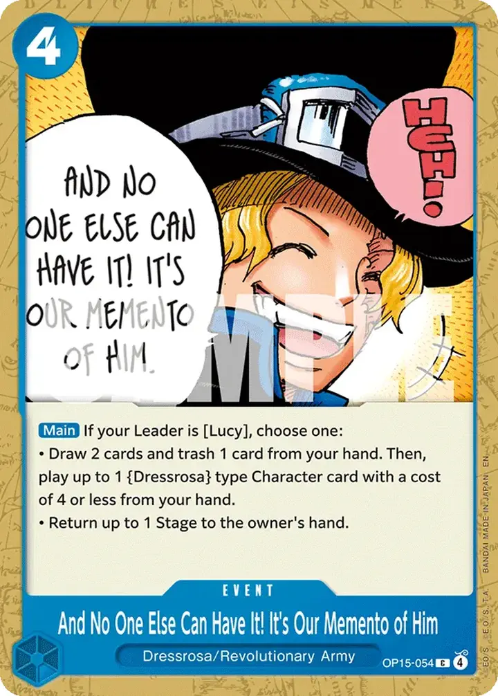 And No One Else Can Have It! It's Our Memento of Him (OP15-054) Single: One Piece Adventure on Kami’s Island Einzelkarte