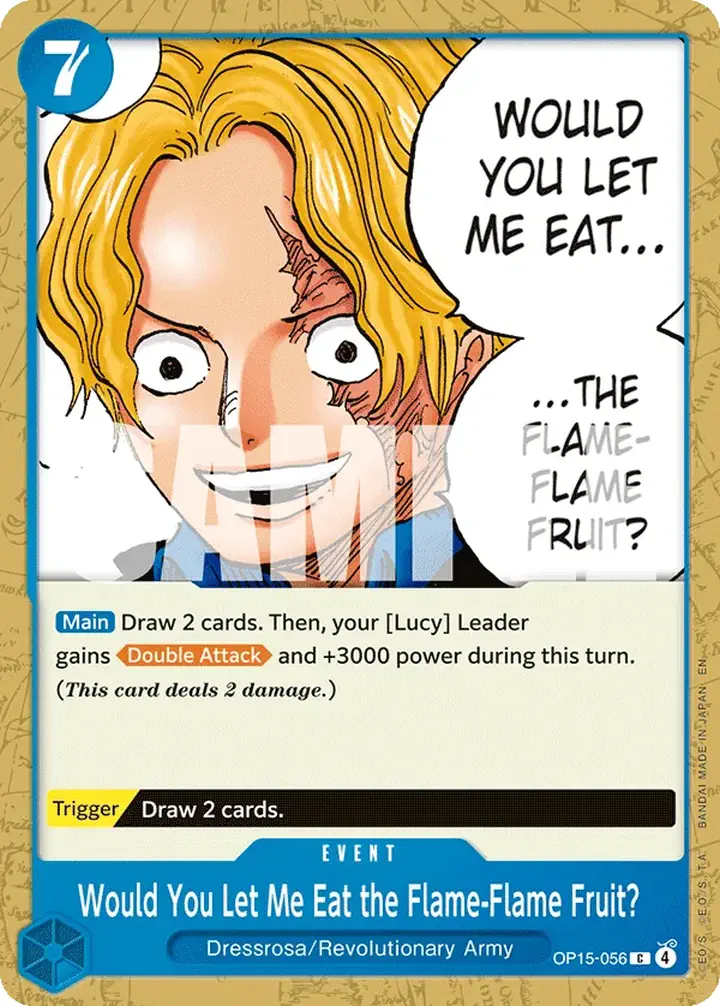 Would You Let Me Eat the Flame-Flame Fruit? (OP15-056) Single: One Piece Adventure on Kami’s Island Einzelkarte