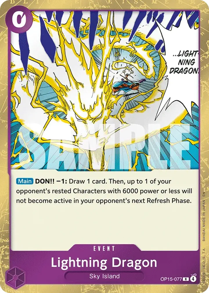 Lightning Dragon (OP15-077) (V.1) Single: One Piece Adventure on Kami’s Island Einzelkarte