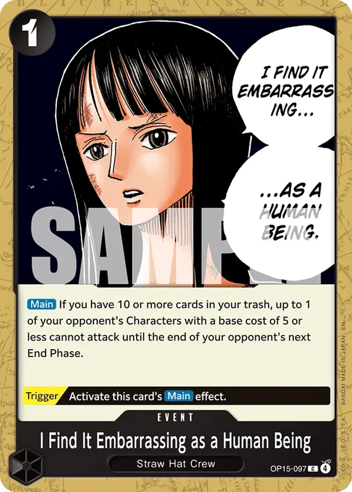 I Find It Embarrassing as a Human Being (OP15-097) Single: One Piece Adventure on Kami’s Island Einzelkarte