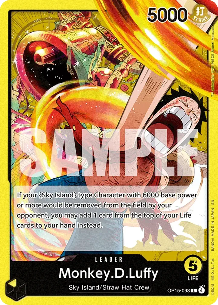 Monkey.D.Luffy (OP15-098) (V.1) Single: One Piece Adventure on Kami’s Island Einzelkarte