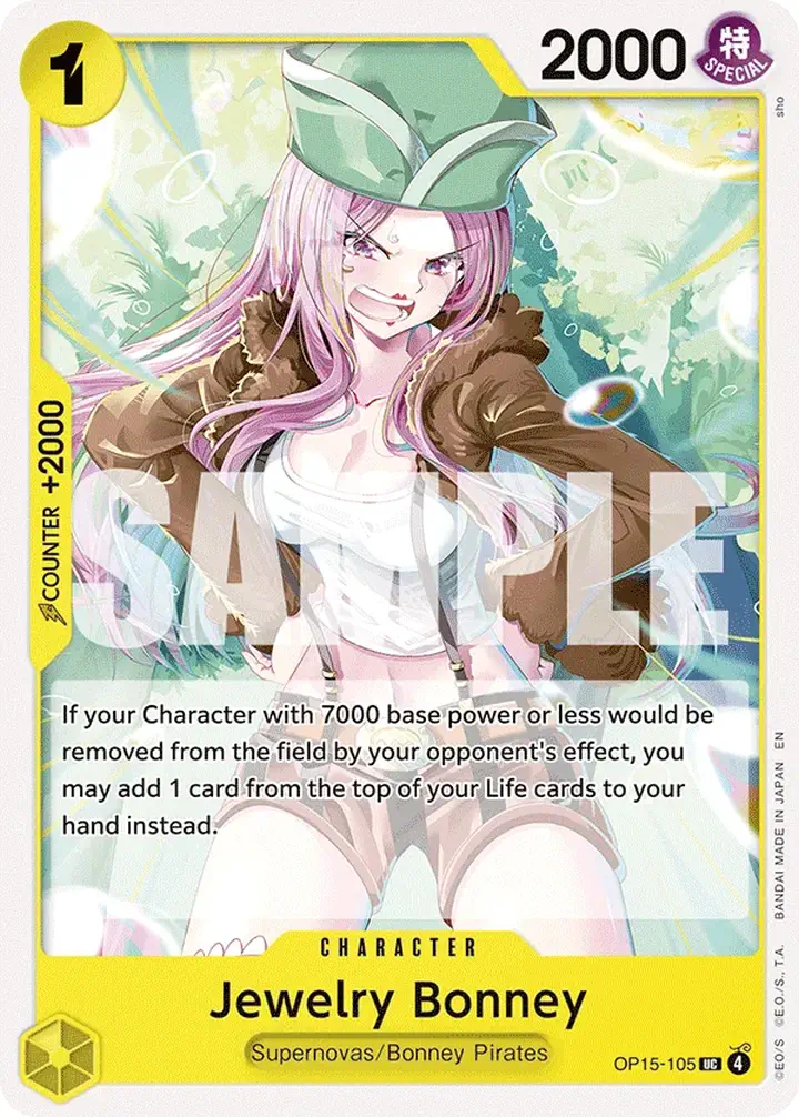 Jewelry Bonney (OP15-105) Single: One Piece Adventure on Kami’s Island Einzelkarte