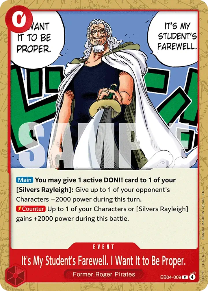It's My Student's Farewell. I Want It to Be Proper. (EB04-009) Single: One Piece Adventure on Kami’s Island Einzelkarte