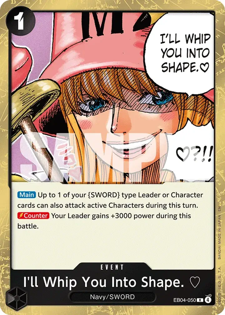 I'll Whip You Into Shape.  (EB04-050) Single: One Piece Adventure on Kami’s Island Einzelkarte