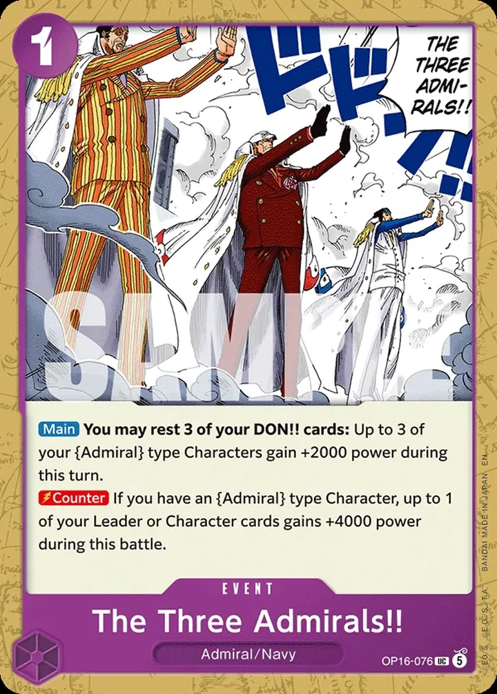 The Three Admirals!! (OP16-076)