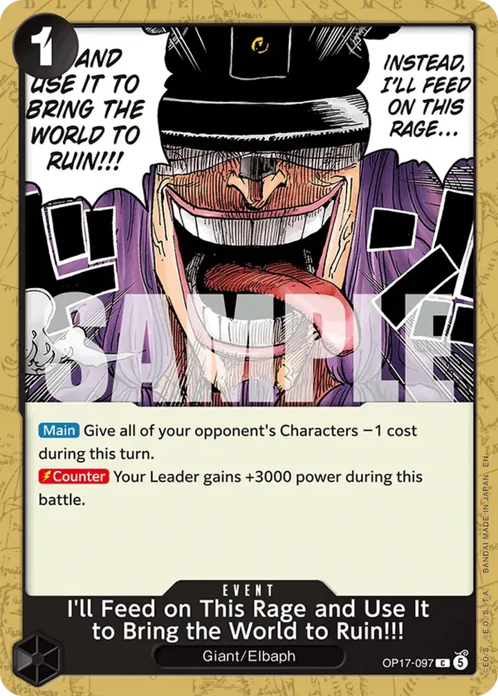 I'll Feed on This Rage and Use It to Bring the World to Ruin!!! (OP17-097)