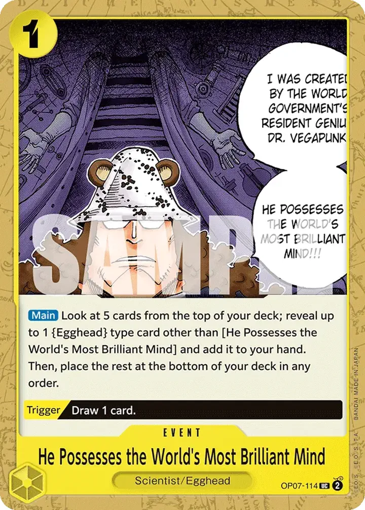 He Possesses the World's Most Brilliant Mind (OP07-114) (V.1)