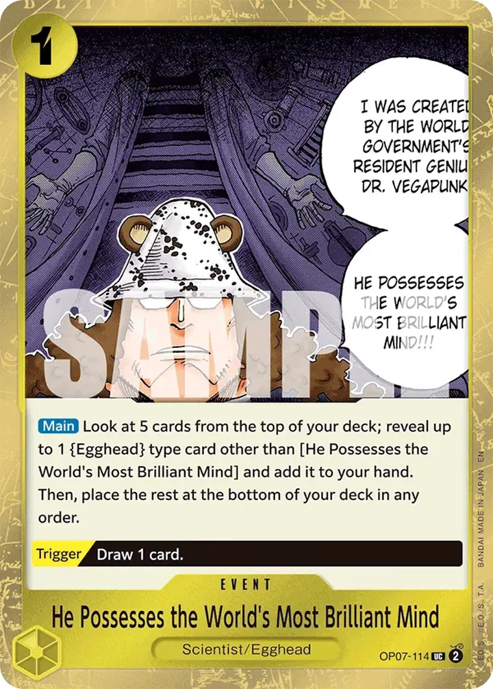 He Possesses the World's Most Brilliant Mind (OP07-114) (V.2)