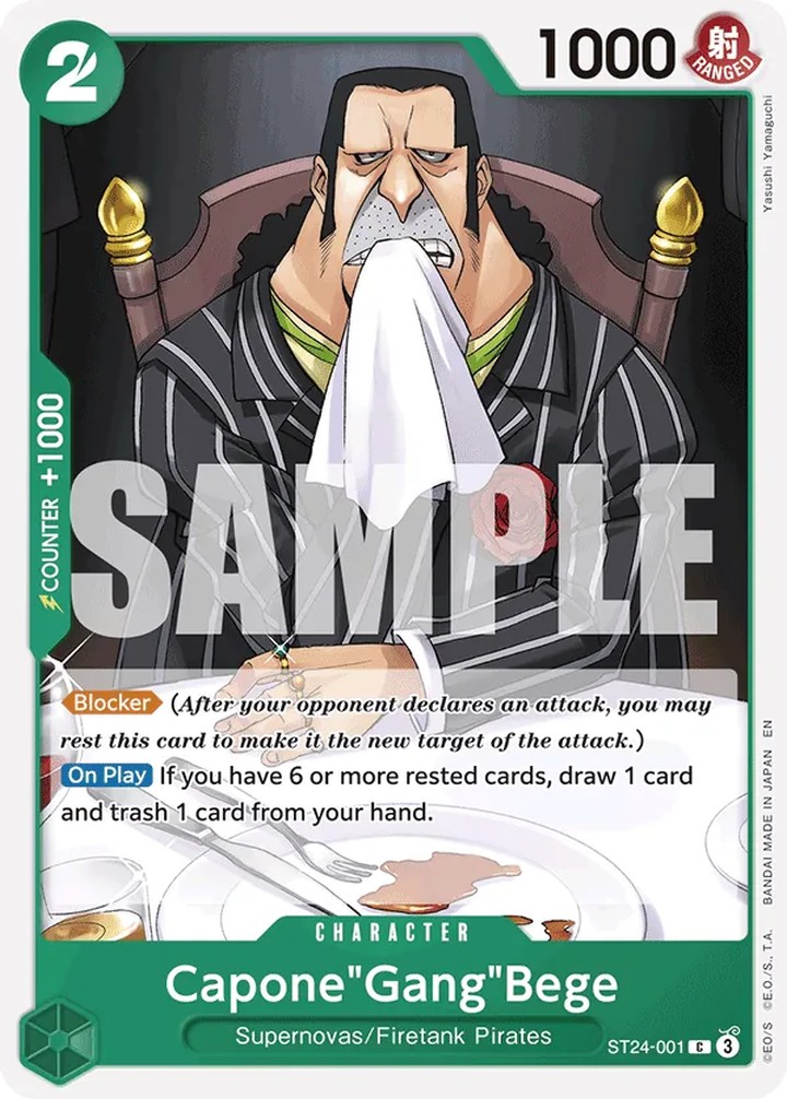 Capone"Gang"Bege (ST24-001) Single: One Piece Starter Deck: Green Jewelry Bonney Einzelkarte