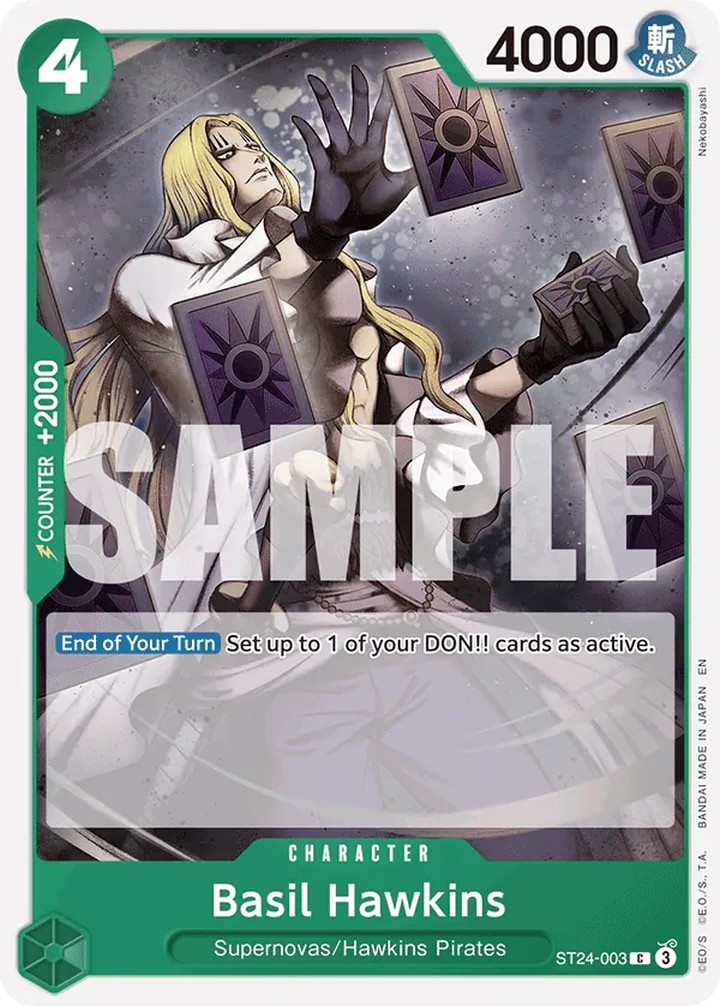 Basil Hawkins (ST24-003) Single: One Piece Starter Deck: Green Jewelry Bonney Einzelkarte