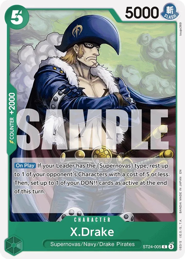 X.Drake (ST24-005) Single: One Piece Starter Deck: Green Jewelry Bonney Einzelkarte