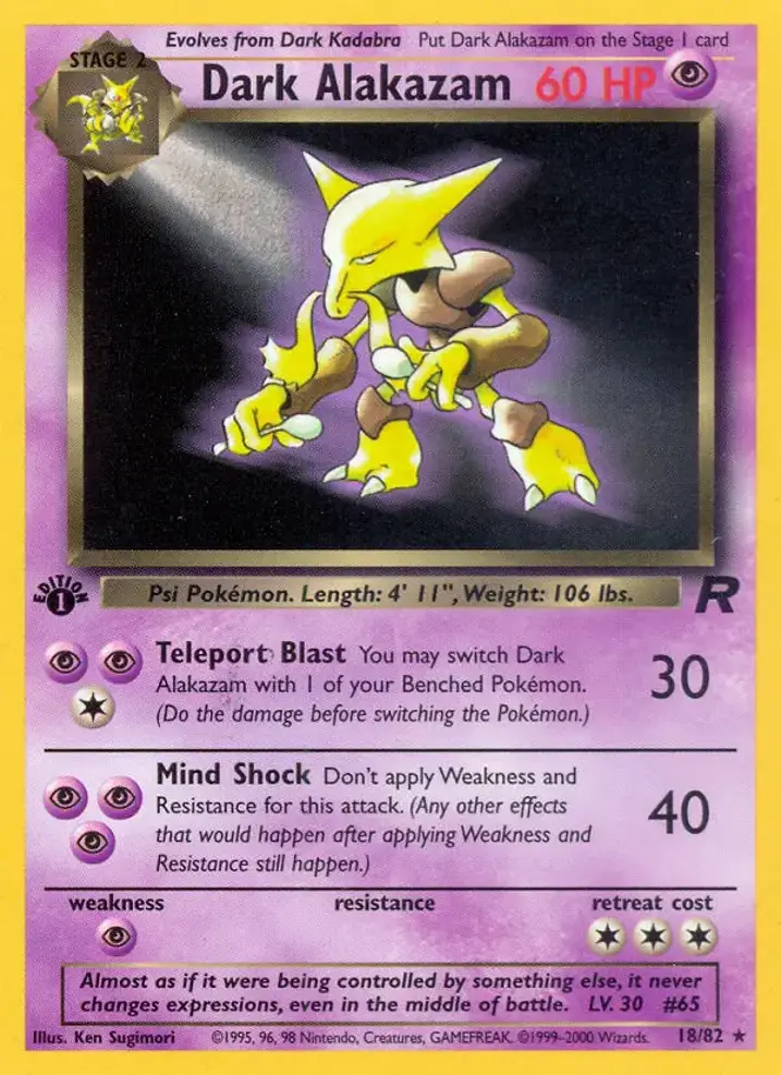Dark Alakazam  Single: Pokemon Team Rocket Einzelkarte