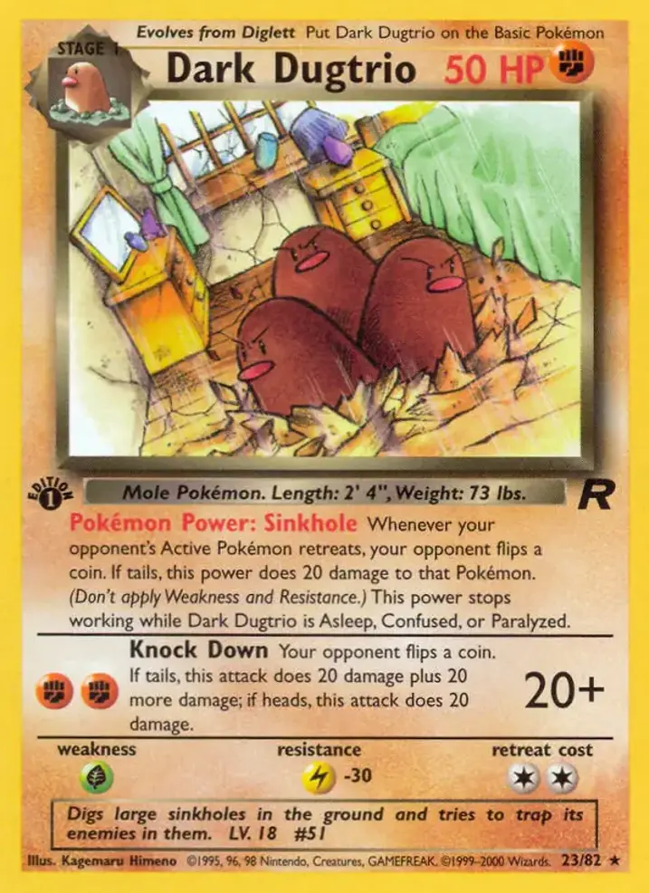 Dark Dugtrio  Single: Pokemon Team Rocket Einzelkarte