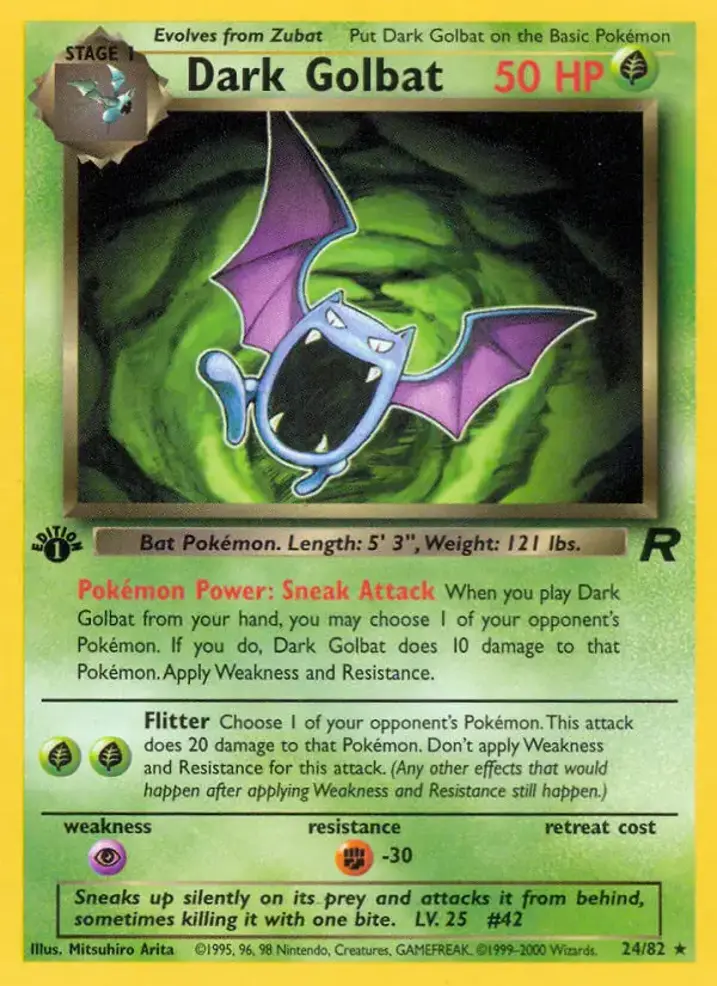 Dark Golbat  Single: Pokemon Team Rocket Einzelkarte